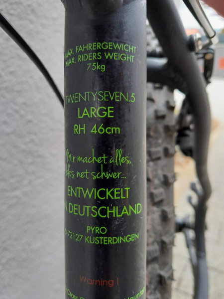 Pyro(Kania) TWENTYSEVEN.5 Large 27,5 Zoll Hardtail
