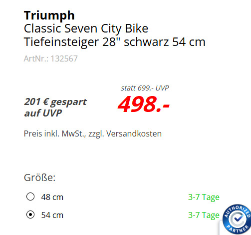 Citybike Triumph Alu Classic